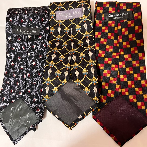 Christian Dior Silk Ties Set of 3 - Picture 5 of 7